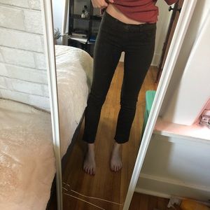 Low rise army green pants